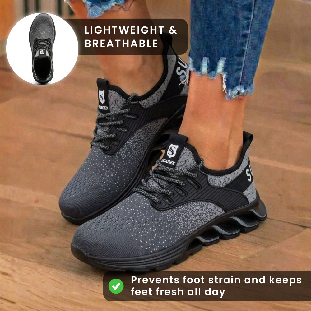 Orthopedic Knit Safety Sneakers - Steel Toe & Blade Sole Protectionn