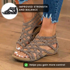 Orthopedic Gladiator Sandals - Multi-Strap Ankle Design