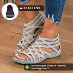 Orthopedic Gladiator Sandals - Multi-Strap Ankle Design