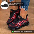 Orthopedic Mesh Athletic Sneakers - Flame Pattern & Blade Sole