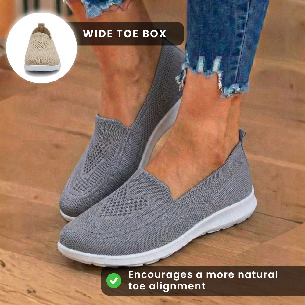 Orthopedic Mesh Slip-On Loafers - Breathable Knit Upper & Lightweight Sole