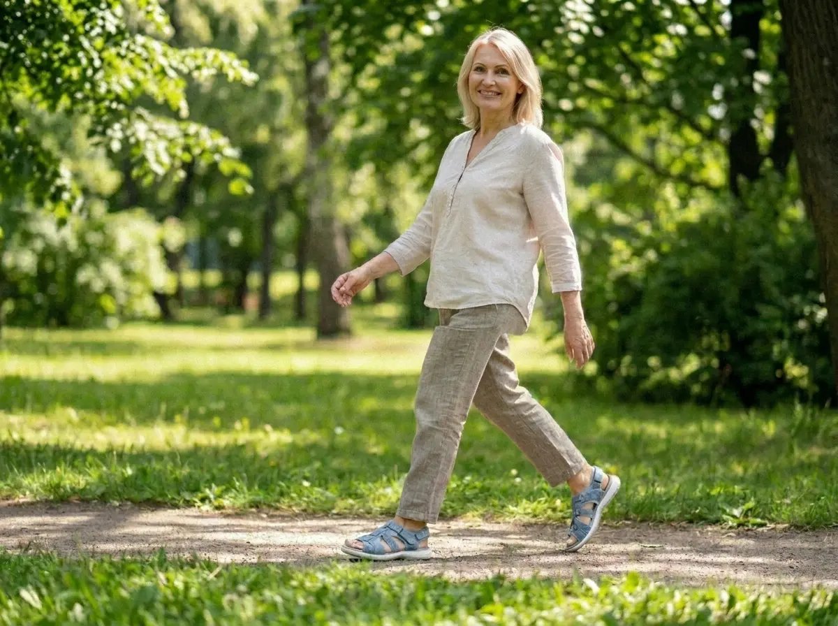 Woman wearing Weber shoes all day