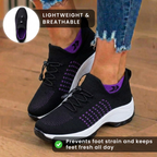 Orthopedic Knit High-Top Sneakers - Quick-Lace System & Rocker Sole