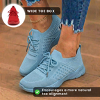 Orthopedic Knit High-Top Sneakers - Lace-Up Closure & Sock-Fit Collar*