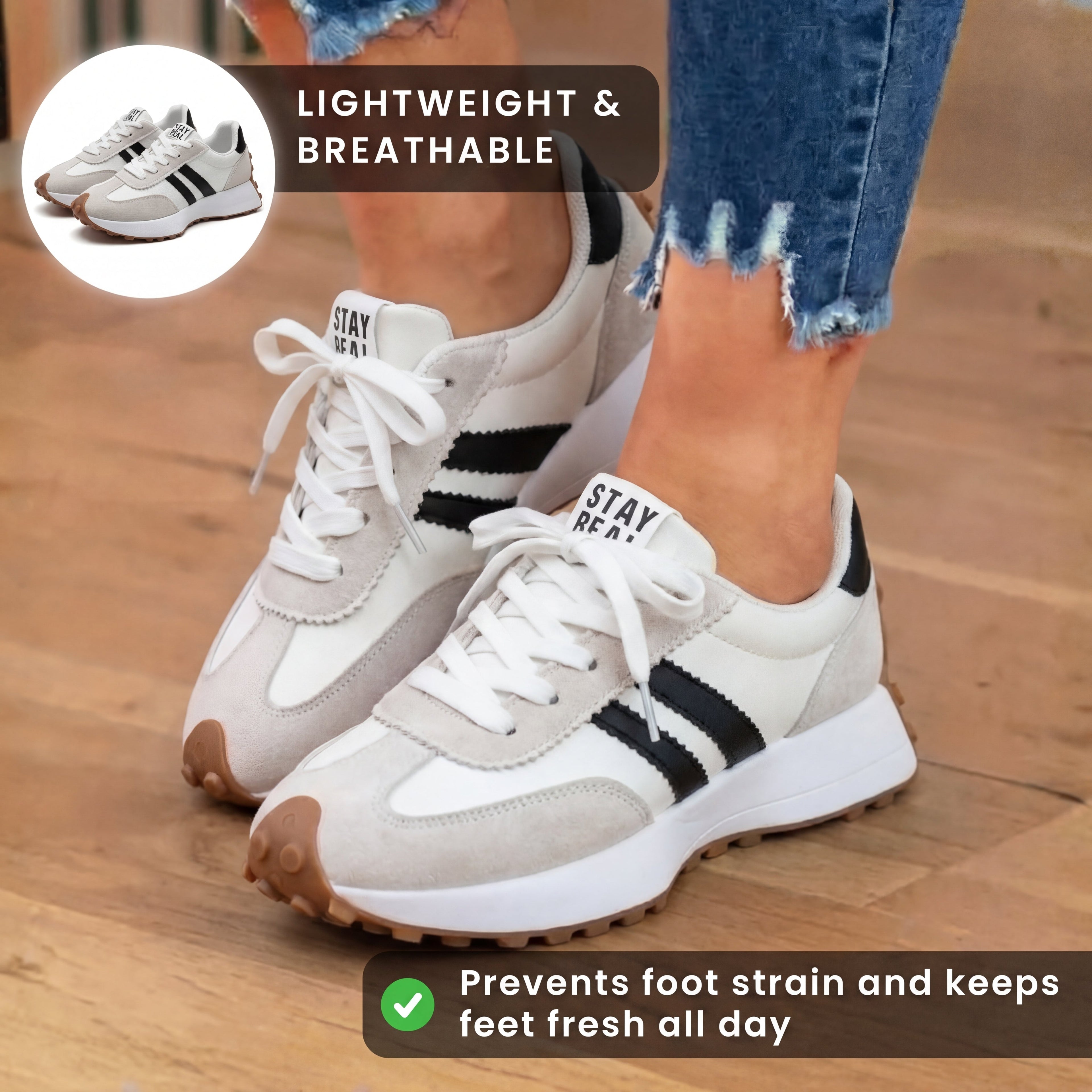 Classic Orthopedic Sneakers with Timeless Style