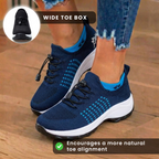 Orthopedic Knit High-Top Sneakers - Quick-Lace System & Rocker Sole