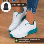 Orthopedic Synthetic Athletic Sneakers - Wide Toe Box & Rubber Sole