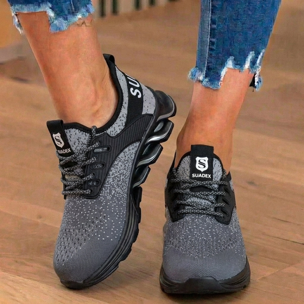 Orthopedic Knit Safety Sneakers - Steel Toe & Blade Sole Protectionn