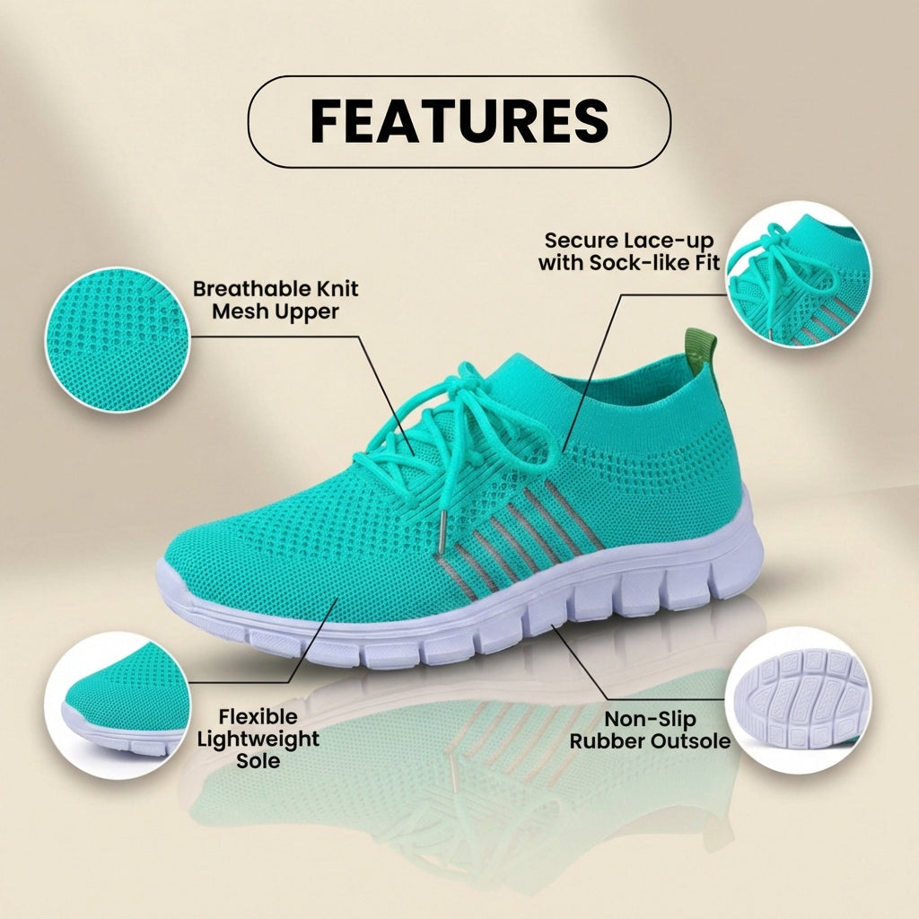 Orthopedic Knit Sneakers - Breathable Mesh Design & Slip-On Comfort*