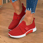 Orthopedic Knit Slip-On Sneakers - Rhinestone Embellished & Adjustable Strap*