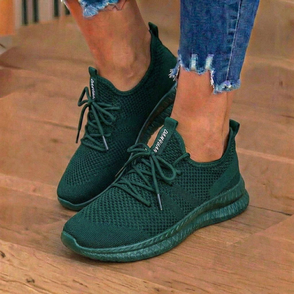 Orthopedic Knit Athletic Sneakers - Sock-Fit Construction & Textured Sole