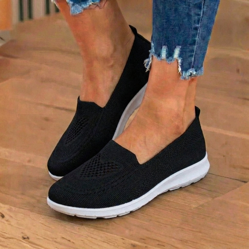 Orthopedic Mesh Slip-On Loafers - Breathable Knit Upper & Lightweight Sole