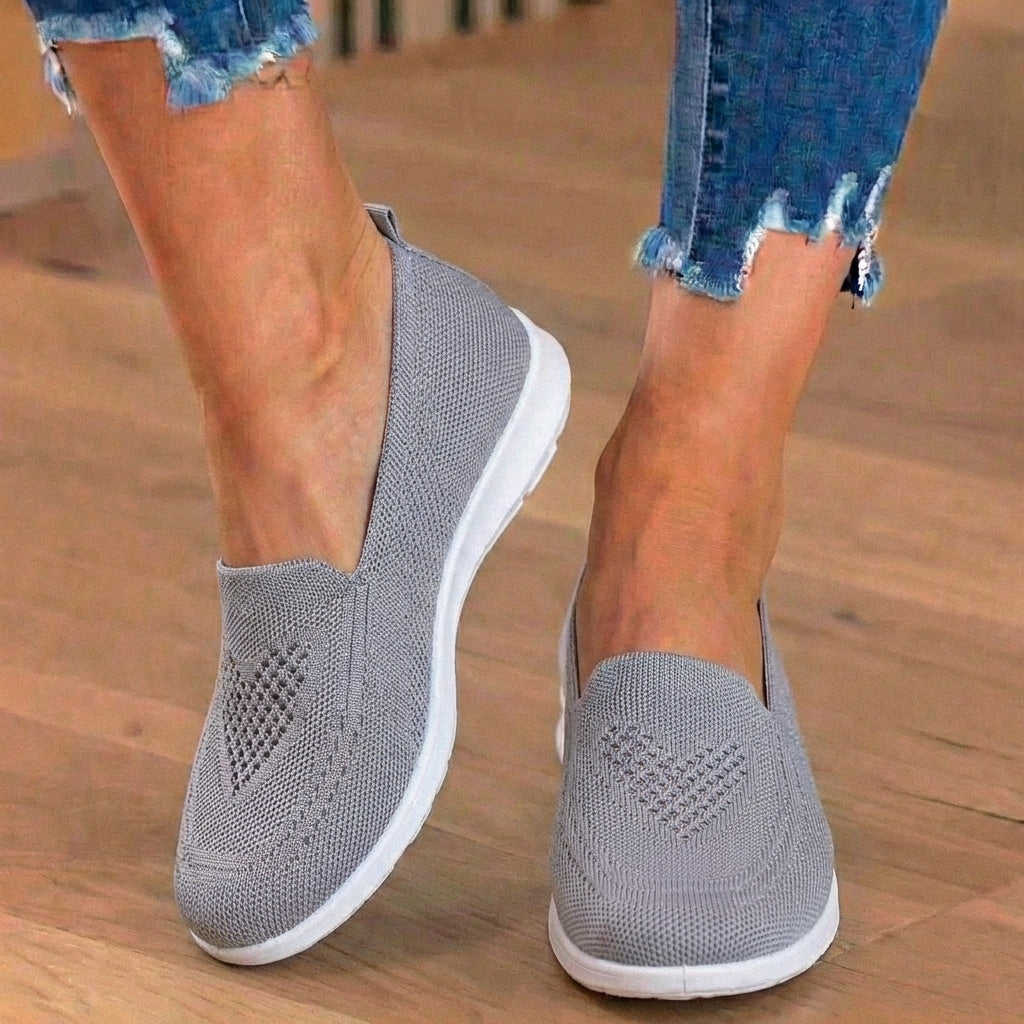 Orthopedic Mesh Slip-On Loafers - Breathable Knit Upper & Lightweight Sole