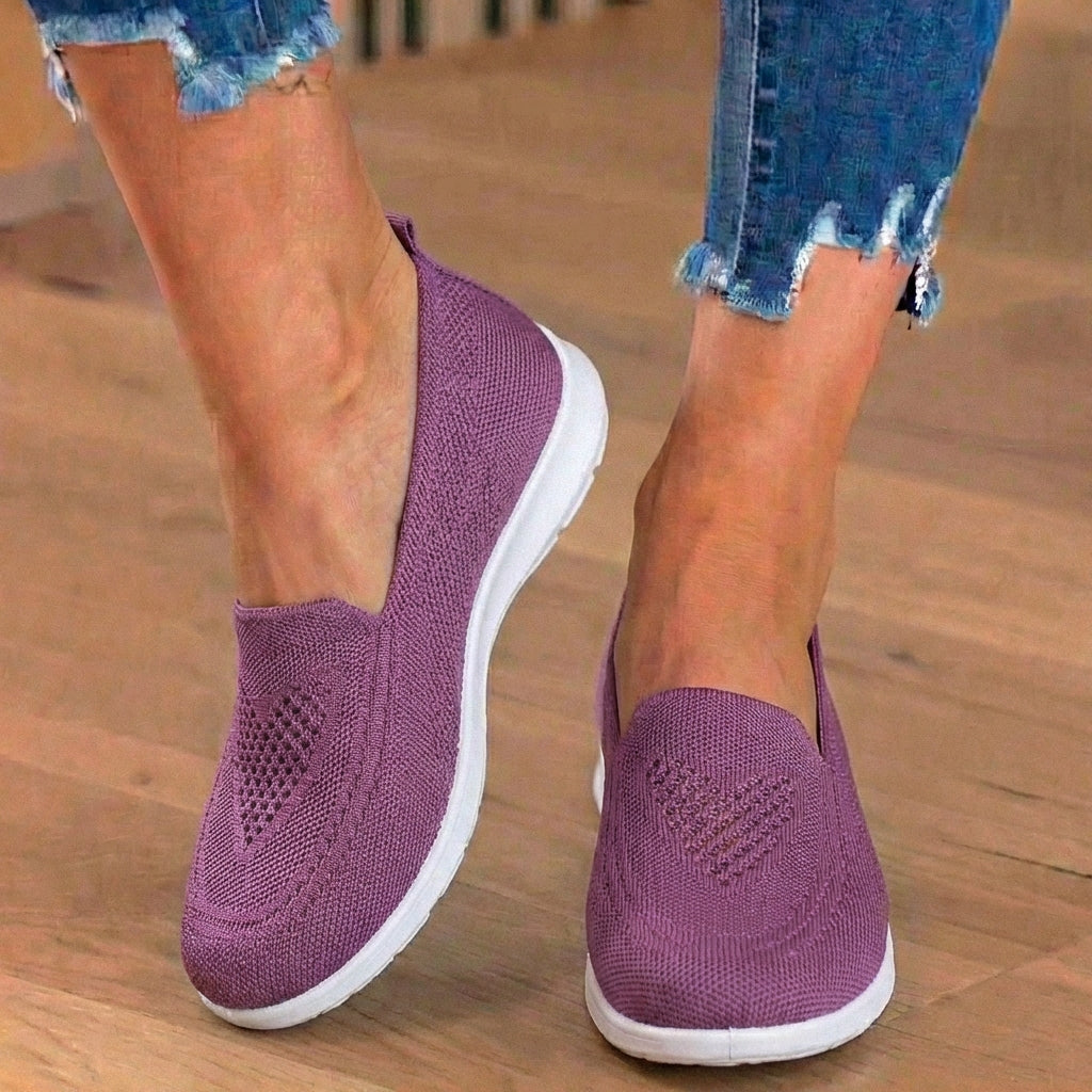 Orthopedic Mesh Slip-On Loafers - Breathable Knit Upper & Lightweight Sole