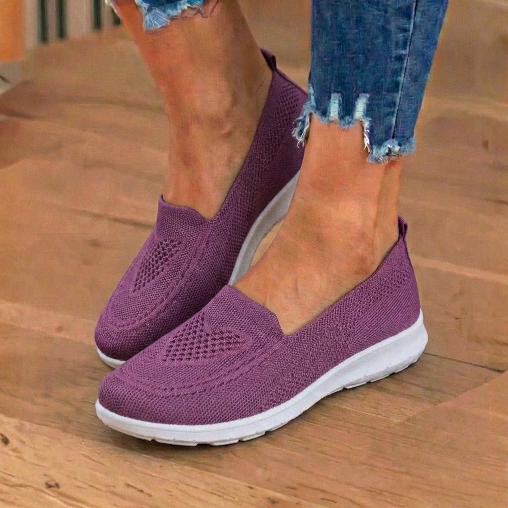 Orthopedic Mesh Slip-On Loafers - Breathable Knit Upper & Lightweight Sole