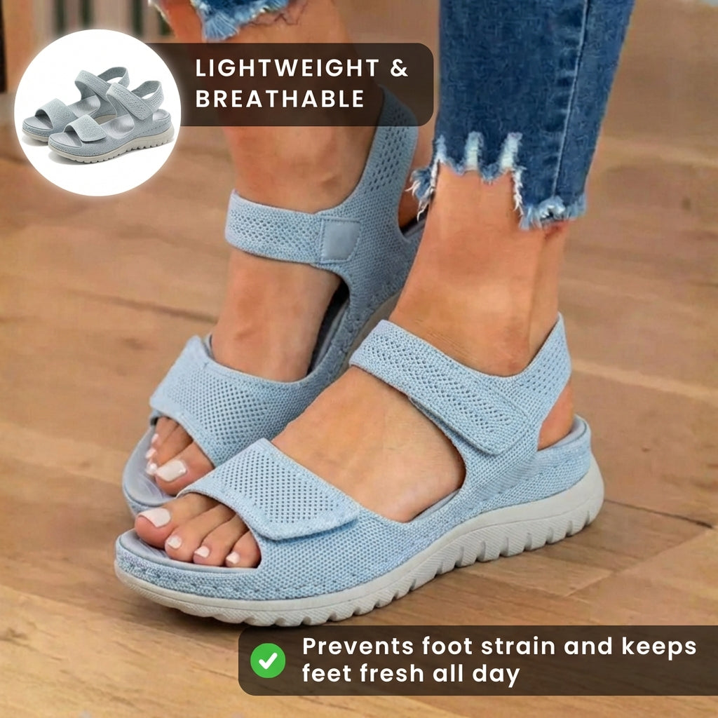 Orthopedic Mesh Sandals - Dual Strap Design & Textured Slip-Resistant Sole