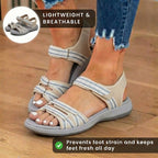 Orthopedic Fabric Sport Sandals - Multi-Strap Design & Braided Trim Accents
