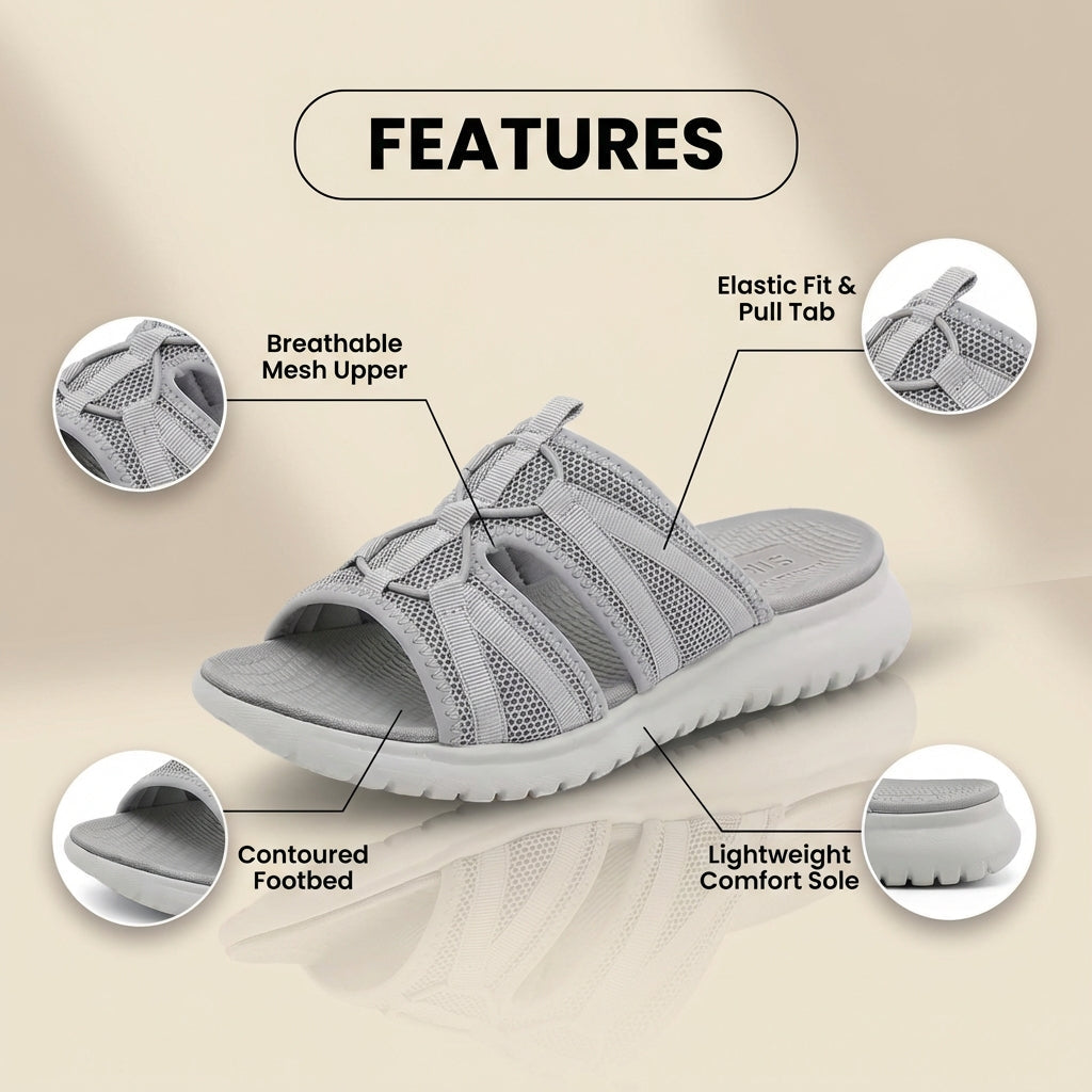 Orthopedic Mesh Sport Sandals - Athletic Cage Design & Adjustable Bungee Closure