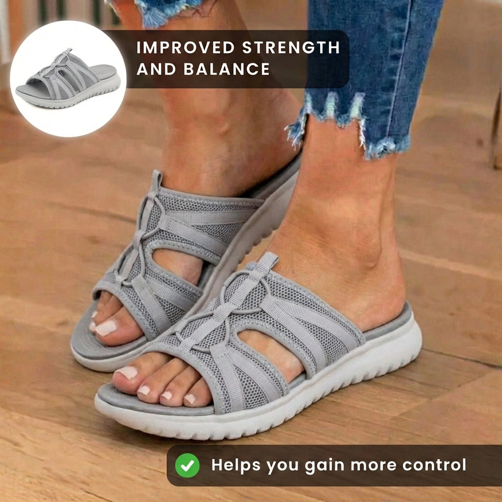 Orthopedic Mesh Sport Sandals - Athletic Cage Design & Adjustable Bungee Closure