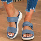Orthopedic Canvas Sandals - Double Strap Buckle Design & Contoured Footbed