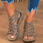 Orthopedic Gladiator Sandals - Multi-Strap Ankle Design