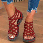 Orthopedic Gladiator Sandals - Multi-Strap Ankle Design