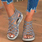 Orthopedic Gladiator Sandals - Multi-Strap Ankle Design